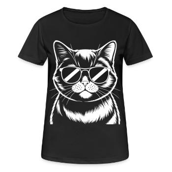 British Shorthair Design Cadeau de chat drôle - T-shirt respirant Femme - noir - Devant - AI Model Female 172 light (172cm)