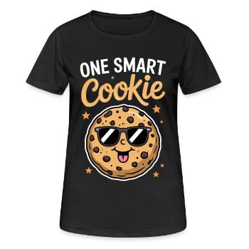Cookies Disant Biscuits au Chocolat Cadeau de Cookie Drôle - T-shirt respirant Femme - noir - Devant - AI Model Female 172 light (172cm)