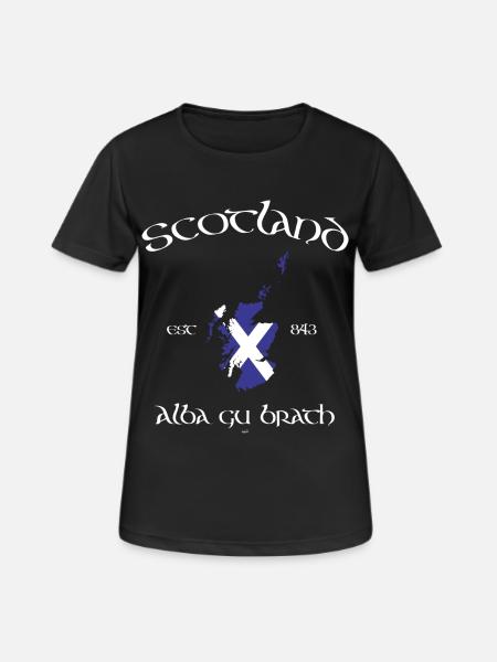 Scotland Map Flag - T-shirt respirant Femme - noir