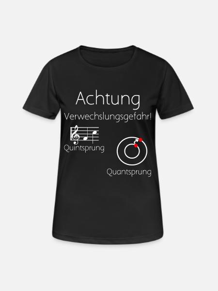 Quintsprung Quantsprung - Frauen T-Shirt atmungsaktiv - Schwarz