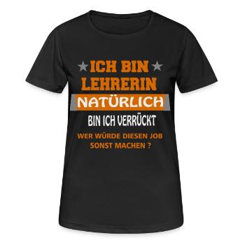 Lehrerin - Frauen T-Shirt atmungsaktiv - Schwarz - Vorne - AI Model Female 172 light (172cm)