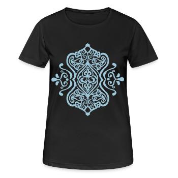 Ornament - Frauen T-Shirt atmungsaktiv - Schwarz - Vorne - AI Model Female 172 light (172cm)