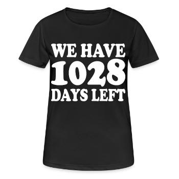 Il nous reste 1028 jours - T-shirt respirant Femme - noir - Devant - AI Model Female 172 light (172cm)