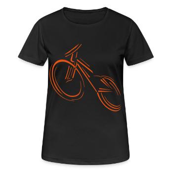 rad - Frauen T-Shirt atmungsaktiv - Schwarz - Vorne - AI Model Female 172 light (172cm)