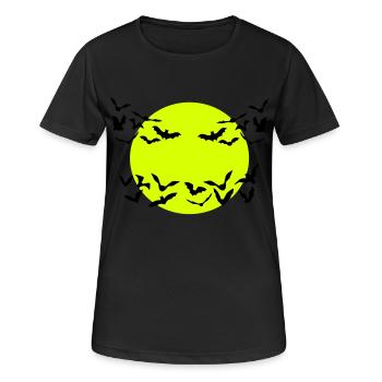 Chauve-souris, chauves-souris - T-shirt respirant Femme - noir - Devant - AI Model Female 172 light (172cm)