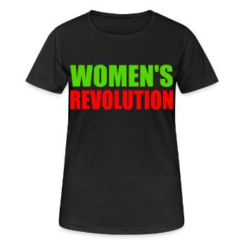 Womens revolution - Frauen T-Shirt atmungsaktiv - Schwarz - Vorne - AI Model Female 172 light (172cm)