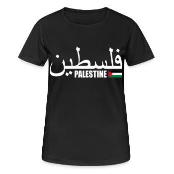 Palestina فلسطين - Women's Breathable T-Shirt - black - Front - AI Model Female 172 light (172cm)