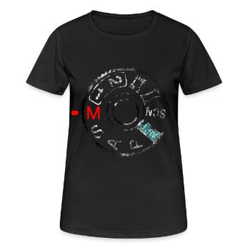Shoot A7 manual (distressed) - Mediarena.com - Frauen T-Shirt atmungsaktiv - Schwarz - Vorne - AI Model Female 172 light (172cm)