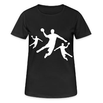 Handball Player Team - Women's Breathable T-Shirt - black - Front - AI Model Female 172 light (172cm)