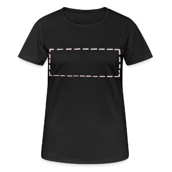 gestricheltes rechteck - Frauen T-Shirt atmungsaktiv - Schwarz - Vorne - AI Model Female 172 light (172cm)