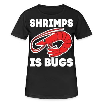 Shrimp - Frauen T-Shirt atmungsaktiv - Schwarz - Vorne - AI Model Female 172 light (172cm)