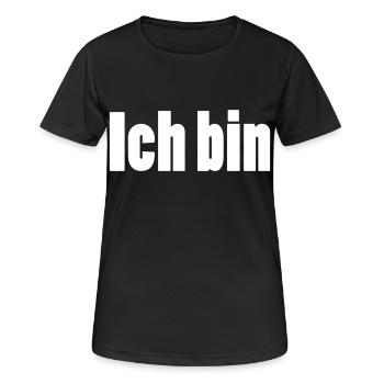 ich bin + dein Name - Frauen T-Shirt atmungsaktiv - Schwarz - Vorne - AI Model Female 172 light (172cm)