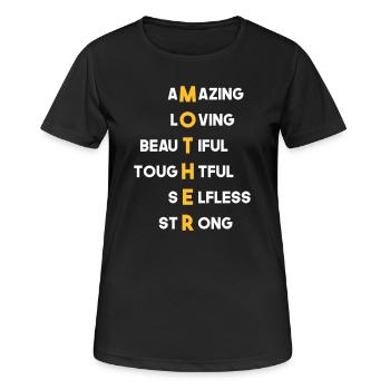 beste Mutter cool toll Geschenk liebe Mama schön - Frauen T-Shirt atmungsaktiv - Schwarz - Vorne - AI Model Female 172 light (172cm)