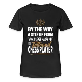 Les joueurs d’échecs tatoués sont les plus attrayants. - T-shirt respirant Femme - noir - Devant - AI Model Female 172 light (172cm)