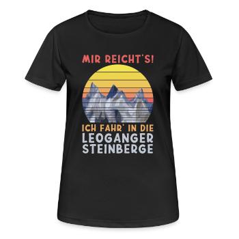 Leoganger Steinberge Spruch Mir Reicht's - Frauen T-Shirt atmungsaktiv - Schwarz - Vorne - AI Model Female 172 light (172cm)