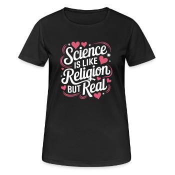 Athéisme, athée, anti-religion, agnostique - T-shirt respirant Femme - noir - Devant - AI Model Female 172 light (172cm)