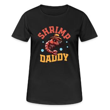 Shrimp Daddy Seafood Shrimp Lover - Frauen T-Shirt atmungsaktiv - Schwarz - Vorne - AI Model Female 172 light (172cm)