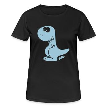 Dinosaurier - Tyrannusaurus Rex - T-shirt respirant Femme - noir - Devant - AI Model Female 172 light (172cm)