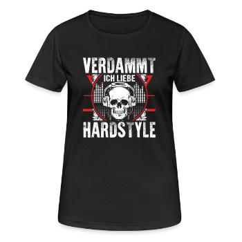 Hardstyle - Ich liebe es - Frauen T-Shirt atmungsaktiv - Schwarz - Vorne - AI Model Female 172 light (172cm)