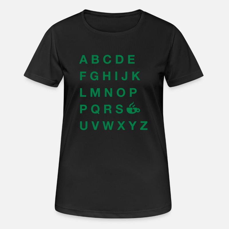 ABC's to Tea - Women's Breathable T-Shirt - black