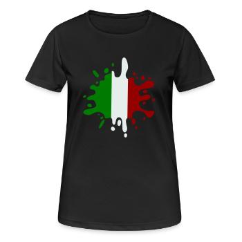 farbklecks italien - Frauen T-Shirt atmungsaktiv - Schwarz - Vorne - AI Model Female 172 light (172cm)