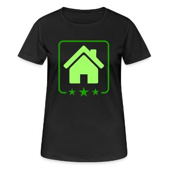 haus icon symbol - Frauen T-Shirt atmungsaktiv - Schwarz - Vorne - AI Model Female 172 light (172cm)