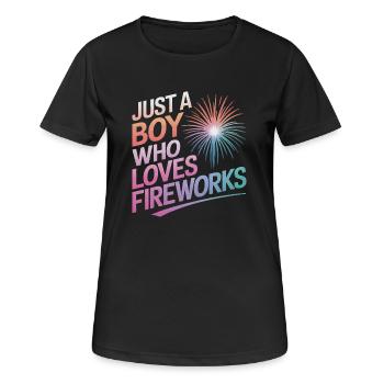 Pyrotechnics Fireworks Pyrotechnics - Women's Breathable T-Shirt - black - Front - AI Model Female 172 light (172cm)