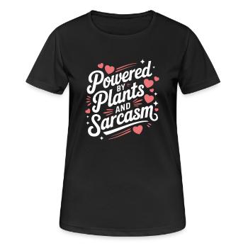 Végétarien Végétalien Végétarien Végétarien - T-shirt respirant Femme - noir - Devant - AI Model Female 172 light (172cm)