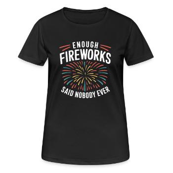Pyrotechnics Fireworks Pyrotechnics - Women's Breathable T-Shirt - black - Front - AI Model Female 172 light (172cm)