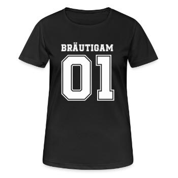 bräutigam 01 - Frauen T-Shirt atmungsaktiv - Schwarz - Vorne - AI Model Female 172 light (172cm)
