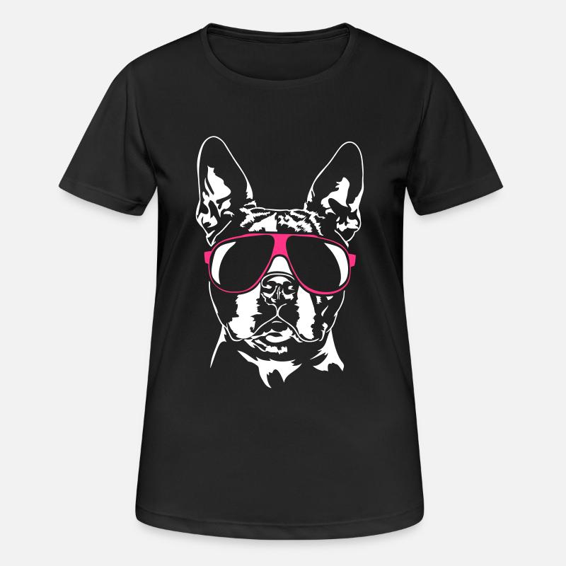 BOSTON TERRIER cool - Women's Breathable T-Shirt - black