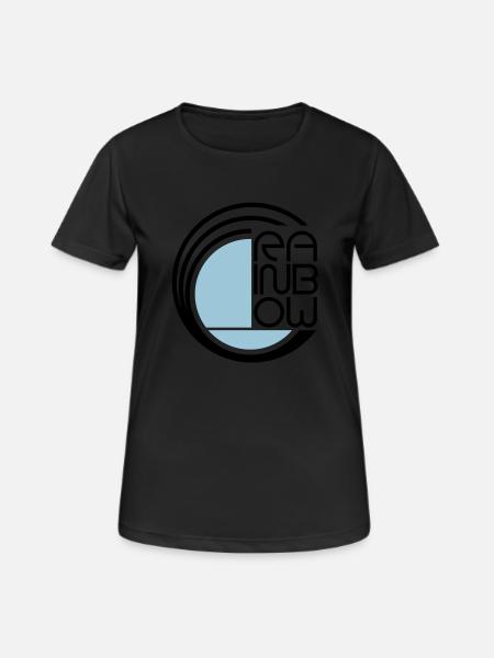 Rainbow Logo symbol - Frauen T-Shirt atmungsaktiv - Schwarz