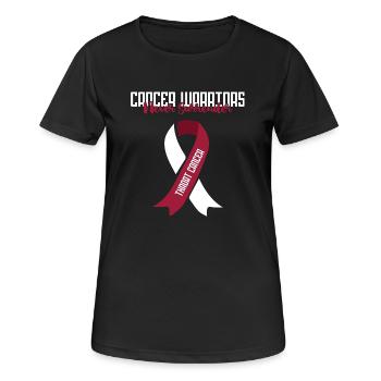 Cancer de la gorge - T-shirt respirant Femme - noir - Devant - AI Model Female 172 light (172cm)
