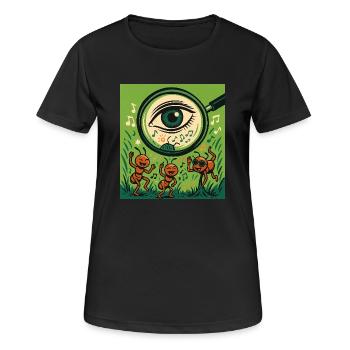 Rave Ants - Frauen T-Shirt atmungsaktiv - Schwarz - Vorne - AI Model Female 172 light (172cm)