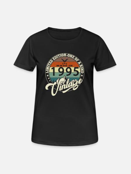 Jahrgang 1995 Das Beste aus 1995 - 30 Jahre Jubiläum - Frauen T-Shirt atmungsaktiv - Schwarz