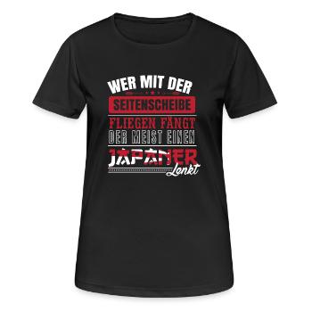 Wer Japaner lenkt - Frauen T-Shirt atmungsaktiv - Schwarz - Vorne - AI Model Female 172 light (172cm)