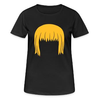 Head Blonde Bob Hairstyle Bob - Women's Breathable T-Shirt - black - Front - AI Model Female 172 light (172cm)