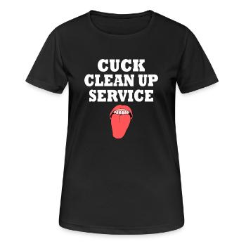 Cuckold cuck clean up service - Women's Breathable T-Shirt - black - Front - AI Model Female 172 light (172cm)