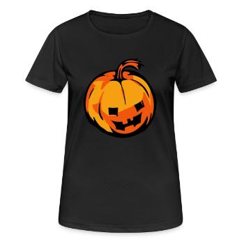 citrouille - T-shirt respirant Femme - noir - Devant - AI Model Female 172 light (172cm)