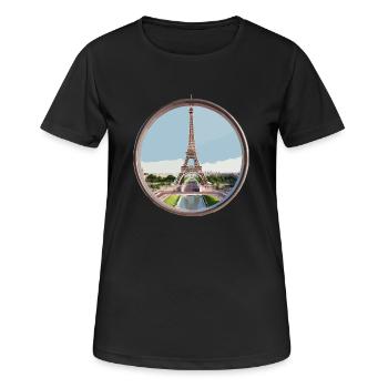 Tour Eiffel - T-shirt respirant Femme - noir - Devant - AI Model Female 172 light (172cm)