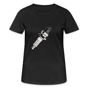 Spark plug - Women's Breathable T-Shirt - black - Front - AI Model Female 172 light (172cm)