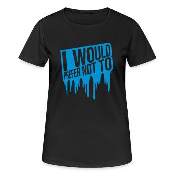 I prefer not to - Women's Breathable T-Shirt - black - Front - AI Model Female 172 light (172cm)