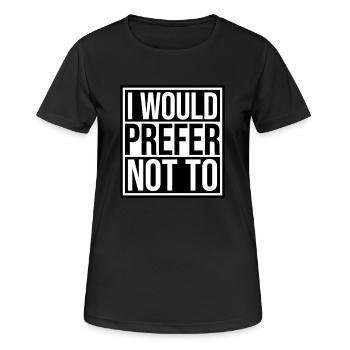 I prefer not to - Women's Breathable T-Shirt - black - Front - AI Model Female 172 light (172cm)