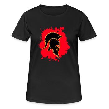 sparta blood - Frauen T-Shirt atmungsaktiv - Schwarz - Vorne - AI Model Female 172 light (172cm)