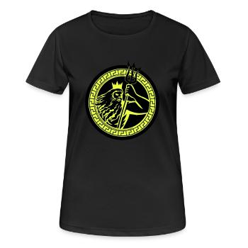 poseidon triton - Frauen T-Shirt atmungsaktiv - Schwarz - Vorne - AI Model Female 172 light (172cm)