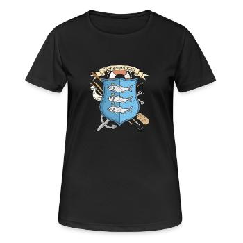 Armoiries de Scheveningen - T-shirt respirant Femme - noir - Devant - AI Model Female 172 light (172cm)