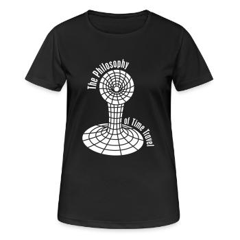 Time travel - T-shirt respirant Femme - noir - Devant - AI Model Female 172 light (172cm)