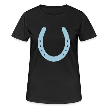 Fer à cheval - T-shirt respirant Femme - noir - Devant - AI Model Female 172 light (172cm)