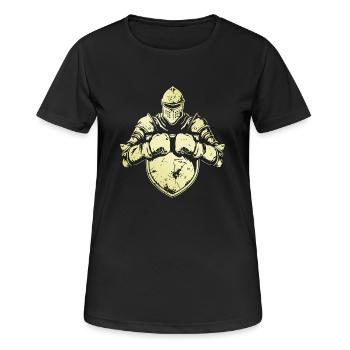 Boxer Chevalier - T-shirt respirant Femme - noir - Devant - AI Model Female 172 light (172cm)