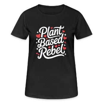 Végétarien Végétalien Végétarien Végétarien - T-shirt respirant Femme - noir - Devant - AI Model Female 172 light (172cm)